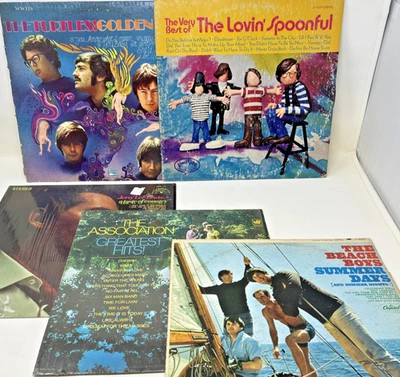 Golden Oldies LP Lot - Beach Boys Association Turtles Lovin' Spoonful Jerry Lee - Image 1 of 4