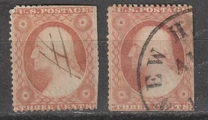 USA Scott 26 Lot of 2 faulty (26-1) - Picture 1 of 1