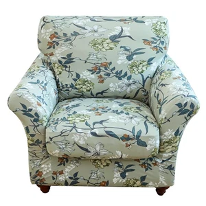 2 Pieces Armchair Slipcover with Separate Chair Cushion Cover Floral Pattern ... - Bild 1 von 6