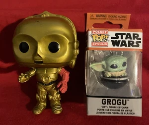 Funko Pop! Vinilo: Star Wars - C-3PO Llavero Mano Roja y Grogu - Imagen 1 de 11