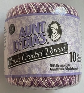 Aunt Lydia's Crochet Cotton Thread Shaded Purple Size 10 - Picture 1 of 5