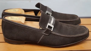 Ermenegildo Zegna Hergestellt in Italien Braun Wildleder Halbschuhe Größe 9,5 D Herren Elegant Schuhe - Bild 1 von 13