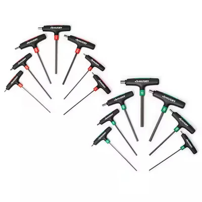 Husky 14-Piece T-Handle SAE & Metric MM Hex Key Set (HTHKSM14PCN) - Image 1 of 3