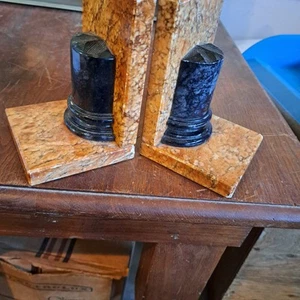 Bookends ,nora FENTON, ITALY, Beautiful Marble Or Alabaster - Picture 1 of 6