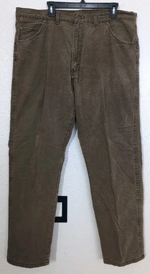 Мужские брюки 40x32 WRANGLER коричневые холщовые с флисовой подкладкой рабочая одежда 33213NB хлопок - Изображение 1 из 4