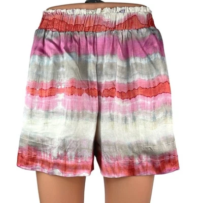 Pantalones Cortos Rails Leighton Mujer Multicolor Rayas Tie Dye Pierna Ancha Tiro Alto XS Foto 1 de 4