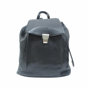 Bree Leather Backpack Flap Logo Drawstring - Picture 1 of 7