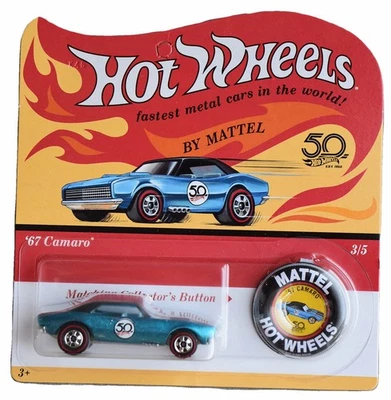 Hot Wheels '67 Camaro - 50th Anniversary Button - Image 1 of 3