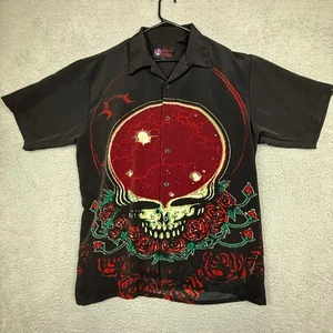 Camisa Grateful Dead Libélula Para Hombre L Banda de Rock Roba Tu Cara Calavera Rosas - Imagen 1 de 8