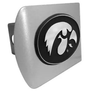 University of Iowa Brushed Chrome Hitch Cover (Officially Licensed Product) - Picture 1 of 1