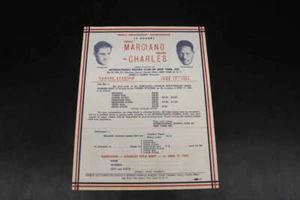 Rocky Marciano Vintage Promo Ticket Form/Flyer Marciano v Charles 1954 DN094 - Picture 1 of 2