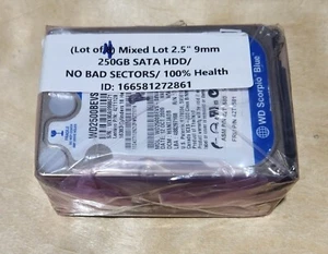 Mixed Brand Drives 250GB 2.5" SATA Laptop Hard Drive Lot of 4 - Picture 1 of 2