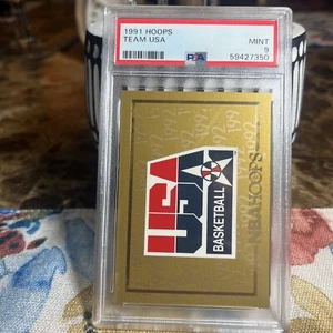 Team USA Olympics Basketball Gold 1991-92 Hoops PSA 9 Extreme Rare LoPopulation - Bild 1 von 3