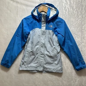 Girls The north face hyvent rain jacket/ Windbreaker Blue Size 10/12 M - Picture 1 of 15