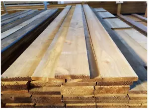 Wooden Gravel Board Treated Timber 150mm x 22mm (6x1 Inch) 2.4m Long Pack of 6 - Picture 1 of 3