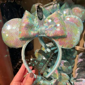 Disney Parks Minnie Ears Green Iridescent Little Mermaid Ariel Headband 2022 UK - Picture 1 of 9