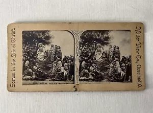Viktorianische SZENEN IM LEBEN CHRISTI Miller Ansicht Stereoview #6 BERGPREDIGT - Bild 1 von 2