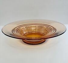 Fostoria No 2362 Amber Art Deco Glass Console Bowl c.1920's 12 7/8"