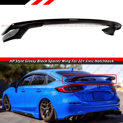 PARA 2022-26 CIVIC 5 PUERTAS HATCHBACK FL1 FL2 HPD ESTILO ALERÓN TRASERO NEGRO BRILLANTE Foto 1 de 4
