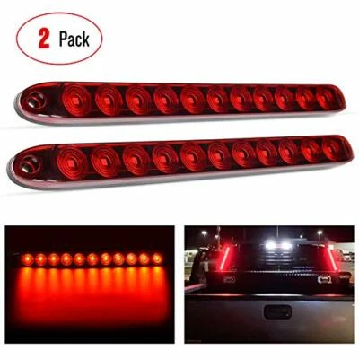 2PCS 16" Rear LED Bumper Reflector Brake Tail Light Signal Lamps Trailer Marker - Image 1 of 4