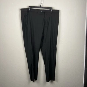 Pantalones de vestir Van Heusen para hombre 40x30 Cool Flex calce ajustado gris frente plano - Imagen 1 de 7