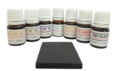 7x Test Zu Testen Oder 9 14 18 19.2 24 K + Silber + Platin + Prüfstein - Bild 1 von 4