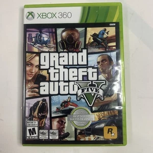 Grand Theft Auto V GTA 5 (Microsoft Xbox 360, 2013) Complete W/ Manual CIB - Picture 1 of 11