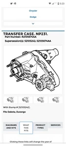 Mopar Transfer Case For 1999 Dodge Dakota & Durango - Picture 1 of 1