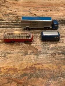Lot Of Three Vintage Schuco Volkswagen Semi Truck & Bus West Germany - Picture 1 of 8