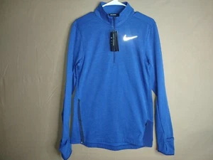 Nike con cremallera para correr manga larga 1/4 cremallera Therma Dri-Fit azul pequeño - Imagen 1 de 8