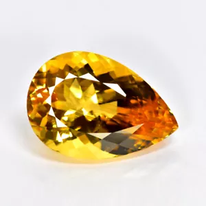 13,35Ct Master Pear Cut VVS_Chiarezza Berillo Giallo Dorato Naturale - Foto 1 di 1