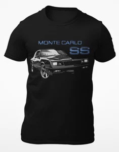 84 Chevy Monte Carlo SS Classic Car Short-Sleeve T-Shirt - Picture 1 of 8