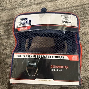 Lonsdale Challenger Open Faced Headguard Black Large - Picture 1 of 2
