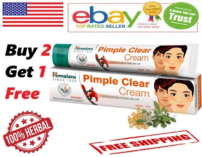 Himalaya Pimple Clear Cream Controls Pimple & Makes Skin Soft 20gm (FREE SHIP) - Image 1 of 4