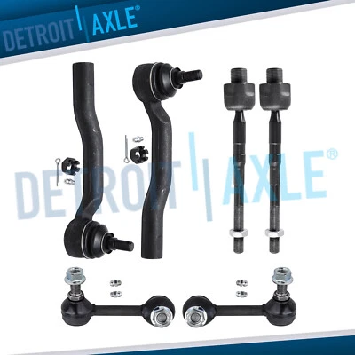 Front Outer and Inner Tie Rods Sway Bar End Links Kit for 2007 - 2013 Mazda CX-9 - Image 1 of 4