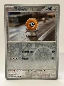 Meltan 102/142 Holograma Inverso - Pokemon Juego de Cartas Coleccionables Corona Estelar - Casi Como Nuevo - Imagen 1 de 2