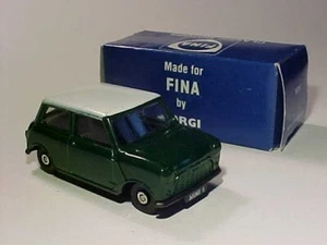 3" 1962 Austin Morris Mini 7 FINA Corgi camafeo 1/50 diecast como nuevo en caja 1/64 Rge - Imagen 1 de 6