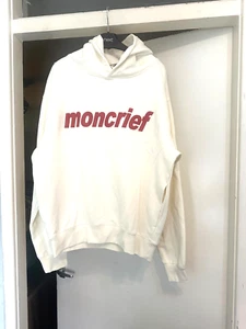 Moncrief London Men's Clear Logo Winter White Hoodie £250 Authentic - Picture 1 of 8