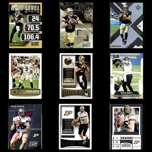 Drew Brees Lot 9 Football Cards New Orleans Saints Panini Prizm Insert Refractor - Picture 1 of 11