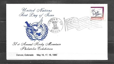 1980 ROMPEX 31 UNITED NATIONS FIRST DAY OF ISSUE Event Cover, DENVER, COLORADO - Image 1 of 2
