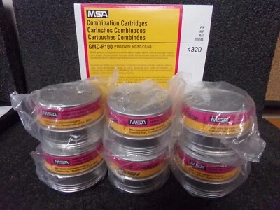 6pk MSA 815180 Gmc-100 Respirator Combination Cartridge P100 (c) - Image 1 of 4