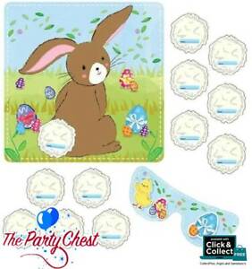 STICK THE TAIL ON THE BUNNY Kids Easter Party Game Childrens Pin Tail Game 21178