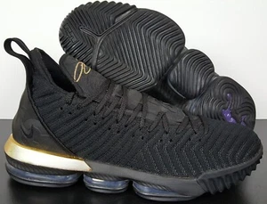 NIKE LEBRON XVI 16 ""I'M KING"" NEGRO ORO METÁLICO 2018 RARO BQ5969-007 (TALLA 15) - Imagen 1 de 15
