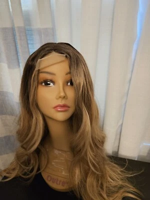 Increíble PELUCA DELANTERA DE ENCAJE RUBIA MIXTA 27" COLORES NATURALES ONDULADA Foto 1 de 4