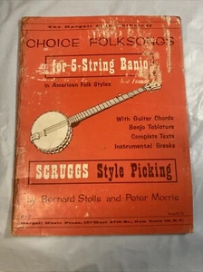 Choice Folk Songs for the 5-String Banjo Scruggs style picking GOOD - Picture 1 of 2