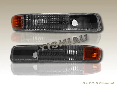 99-06 GMC SIERRA 00-06 YUKON PARACHOQUES DELANTERO LUCES NEGRO ÁMBAR 01 02 03 04 05  Foto 1 de 2
