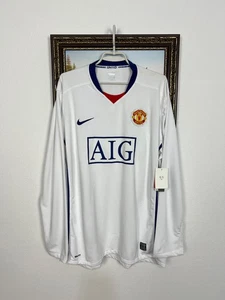 Manchester United Away football shirt 2008 Soccer Nike Long Sleeve Rare Mens XL - Picture 1 of 23