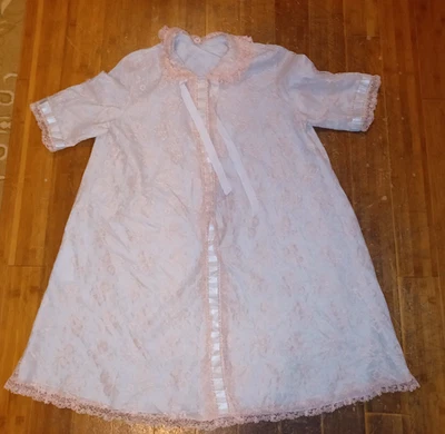 Vestido para dormir vintage años 60 Odette Barsa para mujer vestido floral encaje azul crema noche Foto 1 de 4