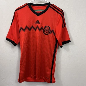 Mexico National Team Shirt Mens Small Red Black Soccer Adidas ClimaCool FIFA - Picture 1 of 5