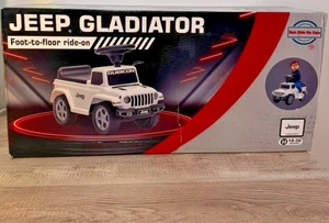 Jeep Gladiator Ride-On Push Car Combo Foot-To-Floor Design Realistic White- New - Picture 1 of 12